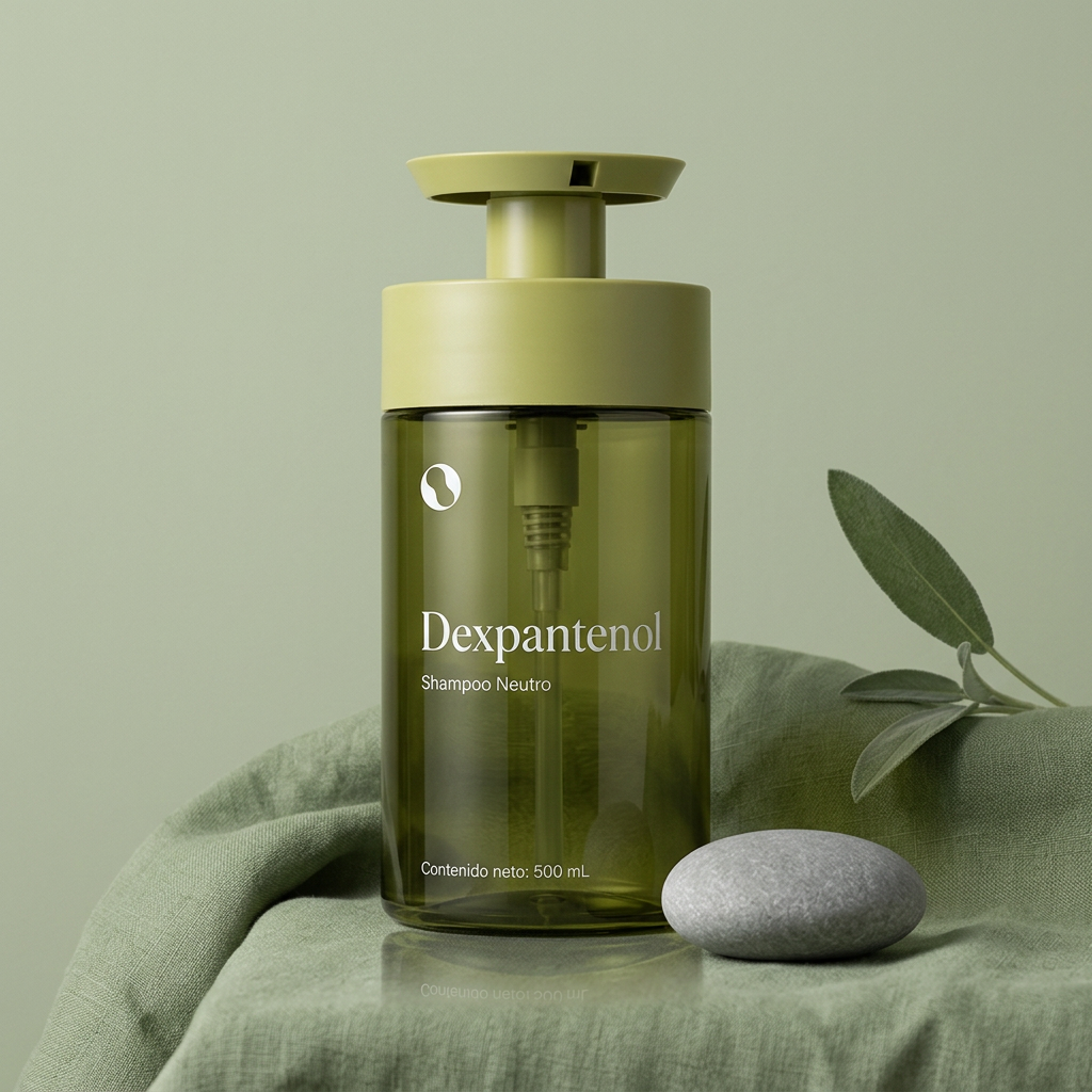 Post-injerto — composición editorial de Champú Neutro con Dexpantenol