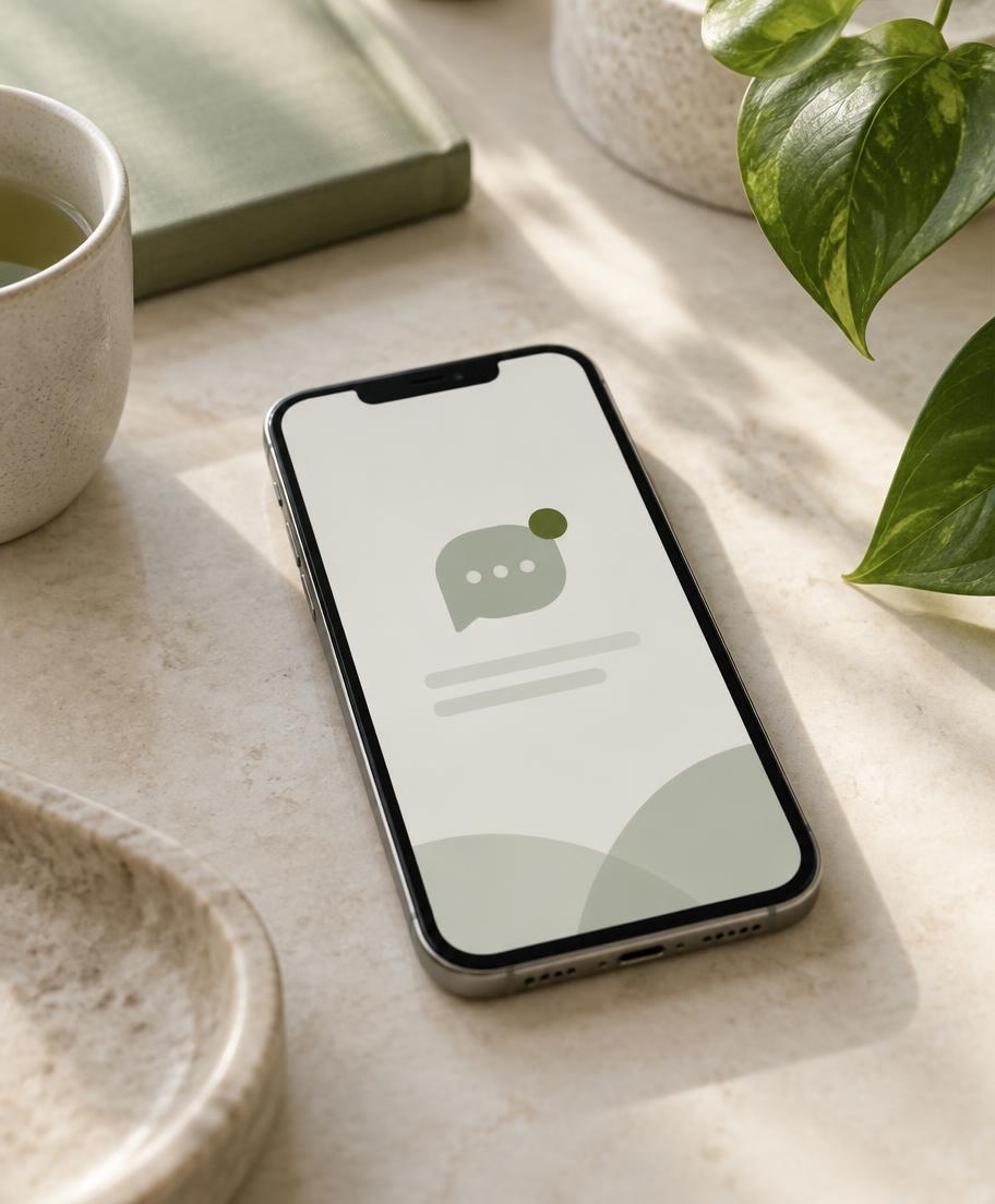 Teléfono con una notificación de seguimiento