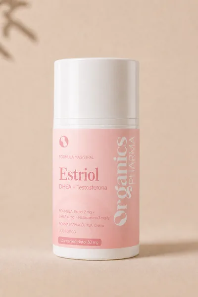 Estriol 2 mg + DHEA 6 mg + Testosterona 3 mg por gramo — EQUILIBRA WOMEN · Balance hormonal e íntimo