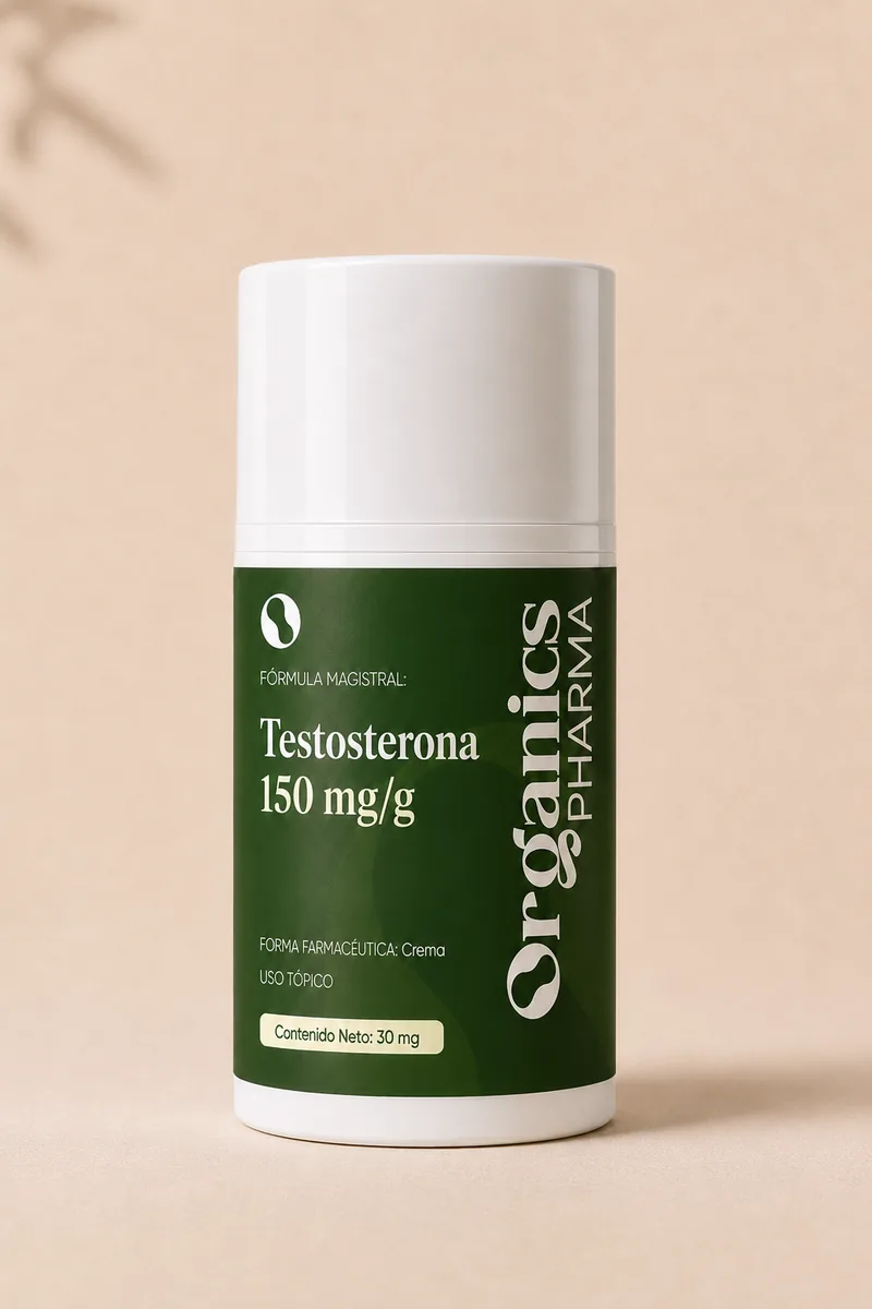 Testosterona 150 mg por gramo - Crema Tópica — EQUILIBRA MEN · Terapia hormonal tópica